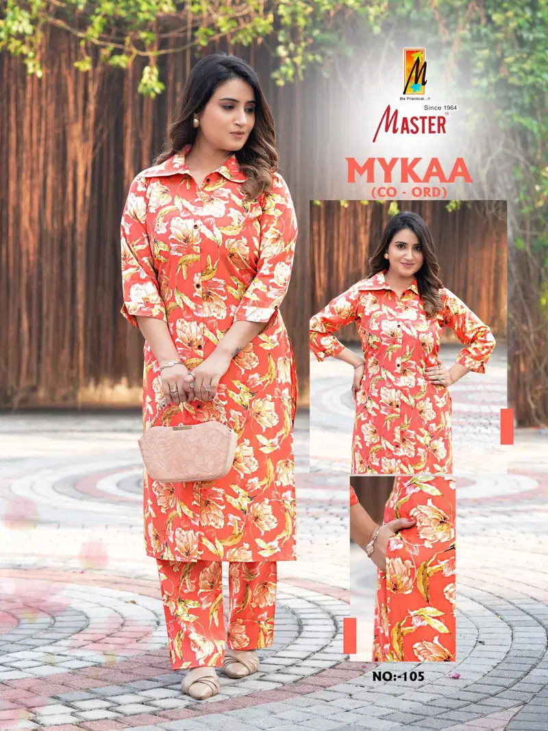 Mykaa By Master Chanderi Roman Printed Cord Set Suppliers In India